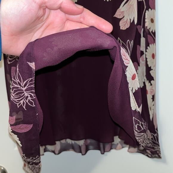 Maggy London Floral A-Line Silk Skirt, NWT - Picture 4 of 7